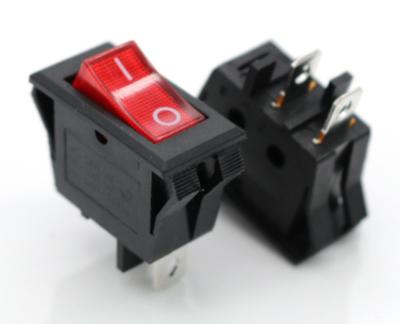 China Industrial Control KCD3-2N 2PIN 2 SPST Position Rocker Switch Illuminate Mini Electronic Switch for sale