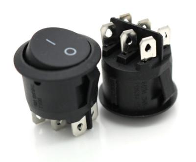 China Industrial Control KCD1 6 Pin 6A 250VAC Round ON-OFF Switch 2 Position Rocker Switch for sale