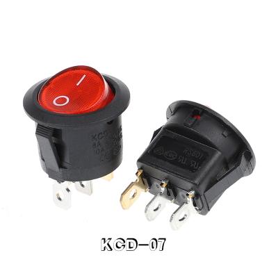 China Industrial Control On - On Switch 6 Pin 3 Position 30a 250v Rocker Switch With Waterproof Frame 22*30mm Big Size for sale