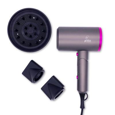 China Hot Sale Foldable 1800W Professional Ion With 3 Magnetic Accessories Color Customization Ceramic Materials Hair Dryer for sale