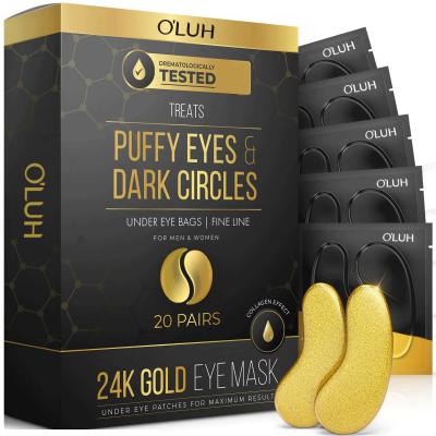 China 24K Gold Eye Patch Collagen Anti Wrinkle Anti Wrinkle Anti Aging Eye Mask Wholesale Private Label Masks for sale