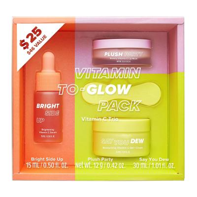 China Hot Selling Vitamin To-Glow Brightening Package Whitening Moisturizing Skin Care Set For Christmas Birthday Gifts for sale