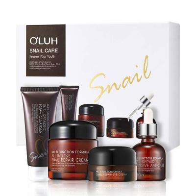 China High Quality Whitening All In 1 Snail Repair Eye Detergent And Cream Skin Care Set Nourish Repairing Foam for sale