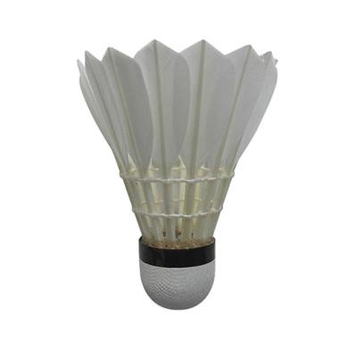 China PU Cork Best Quality Goose Feather Outdoor Durable Training Shuttlecock for sale