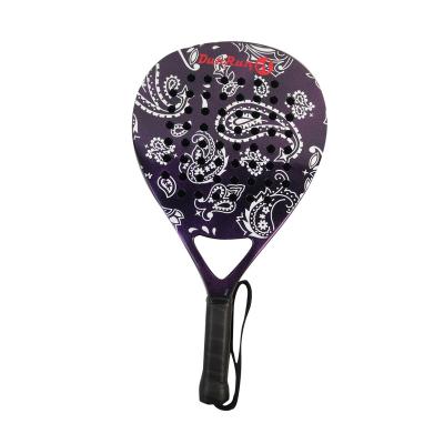 China PU Safety Rope Purple And White Nylon Carbon Tennis Padel Beach Rackets for sale