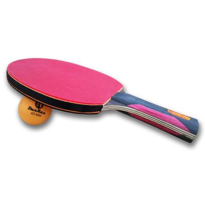 China Mulity Color Costom Logo Training Double-Sided Table Tennis Sports High Quality Wooden Five Star Bat for sale