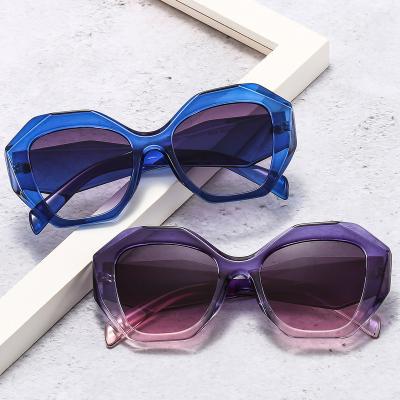 China Fashion Sunglasses 2021 Newest Fashion Custom Luxury Acetate Sunglasses Women Trendy Square Ellipse Sunglasses 9454 for sale