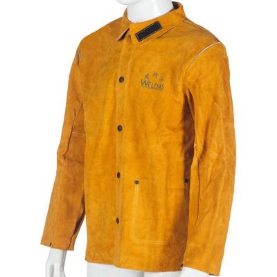 China Wholesale China Welder Clothing Cowhide Spark Proof Suit Flame Retardant Jacket or Slit Scare Leather Welding Jackets for sale