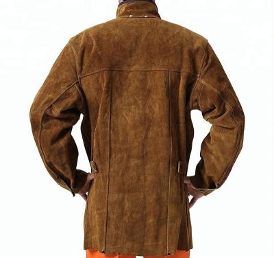 China Superb Men's Split Cowhide Leather Welding Charcoal-Brown Jacket Superb Men's Split Cowhide Leather Welding Jacket Charcoal-Brown for sale