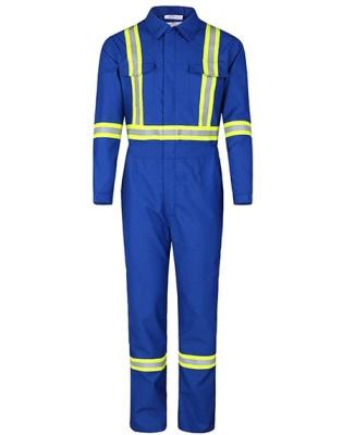 China Orange 100% Flame Retardant Reflective Tape Fluorescent Coverall Coverall, Safety Coverall for sale