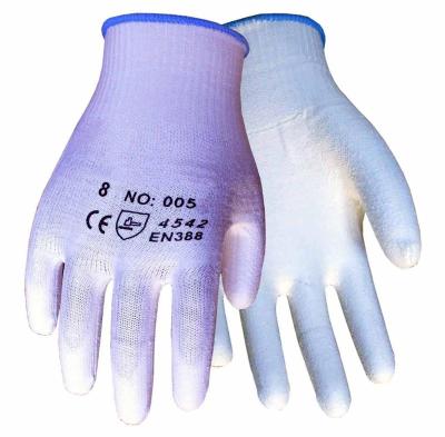 China Super Touch White HPPE Coated PU Cut Resistant Gloves White Super Touch White HPPE Coated PU Cut Resistant Gloves White for sale