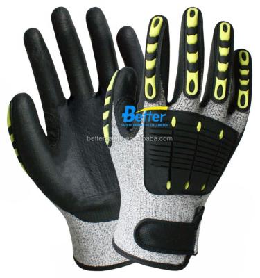 China Nitrile Glove HPPE Nitrile Palm Impact Resistant Anti-Vibration Work Gloves Cut-Resistant Nitrile Rubber Work Palm Impact Resistant Nitrile Rubber Palm Cut-Resistant for sale