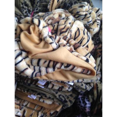 China Single made in China tiger skin design PV fur with fleece pvc big bag covering packge for sale