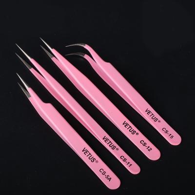 China Colorful Makeup Eyelash Extension Tweezers Customized for sale