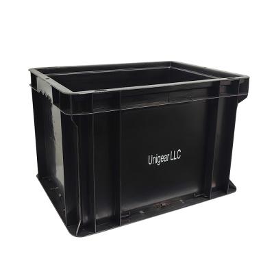 China Esd Anti Static Turnover Box Large Black Car Parts Injection Molded Plastic Box Anti Static Plastic Box for sale