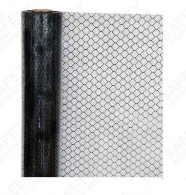 China Black / Clear Printed ESD Grid Curtain Anti Static PVC Sheet With Carbon Lines for sale