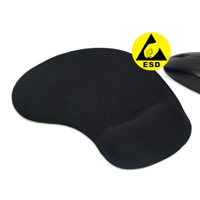 China ESD Antistatic Black Desk Soft Durable Silicone Wrist Rest Mouse Pad for sale