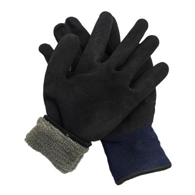 Cina Sport invernali all'aperto nero e blu Lattice da lavoro impregnato di schiuma e guanto caldo in cashmere in vendita