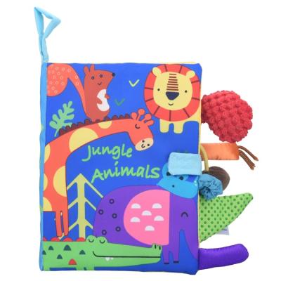 China 9 Design Baby Touch 3D Cloth Book On Tails Animal Early Childhood Educational Toys Sensory Stimulation For Newborns for sale