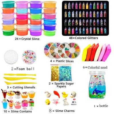 China Hot Selling DIY Educational Toys Amazon Children's DIY Mud Colors Environmental Protection Mud Kits 24 Kits for sale