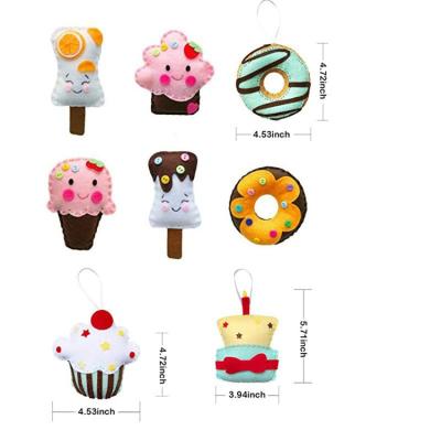 China Educational Toys Donuts Ice Cream Dessert Diy Kid Craft Handmade Sewing Kits Kit Toy Felt Girl Boy Cupcake Educational Toys for sale