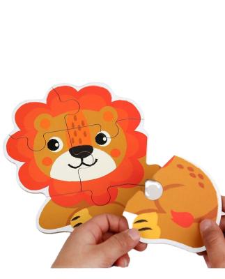 China Electronic Wooden Toys Traffic Ocean Iron Box Animal Puzzle Toys Six in One Cartoon Wooden Puzzle for Children Early Educational Toys for sale