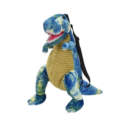 China Fashion simulation dinosaur kids backpack children bag new creative cartoon toy dinosaur bag plush toy bag for sale