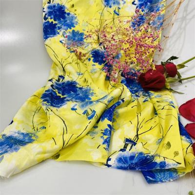 China Factory Supply Tear-Resistant Custom Design Digital Printed 50D Satin Chiffon Fabric for sale