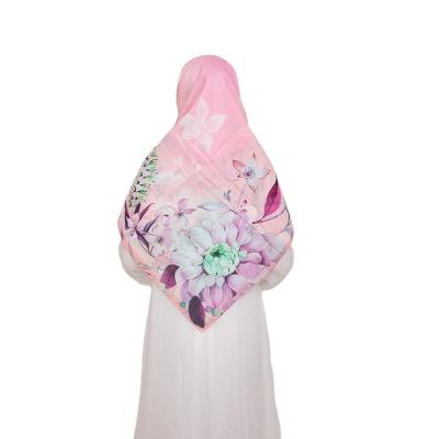 China 2021 custom design fashion square cotton voile tudung hijab 2021 wholesale daily life new bawal for muslin women for sale