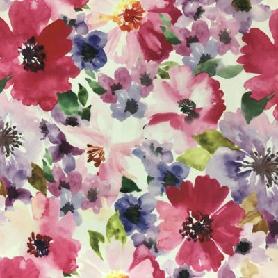 China Beautiful Shrink-resistant 3d Flowers Digital Printing On Polyester Chiffon Fabric For Woman Garment for sale