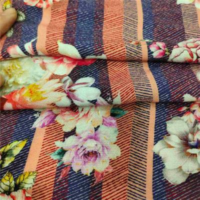 China Viable Custom Design Soft Digital Printed Rayon Crepe Fabric , Printed Sarongs Fabric for sale