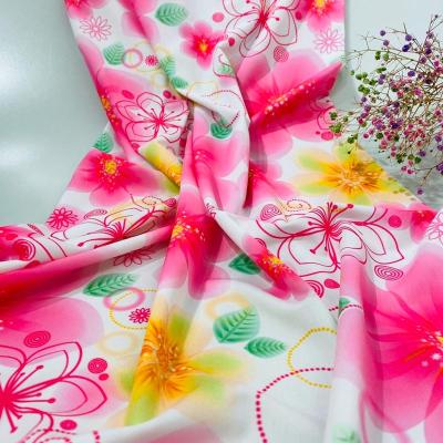 China Beautiful Stretch Color Digital Printing Stretch Swimwear Fabric Good For Kids And Female for sale