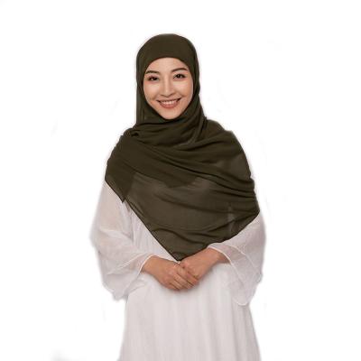 China New Style Daily Life Plain Color Fashion Hijabs Solid Color Muslim Scarf Cotton Hijab Premium Veil Scarf For Malaysia for sale