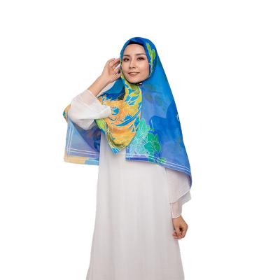 China Custom printing muslim tudung hijab fashion cotton voile square design new bawal daily life scarf for raya for sale