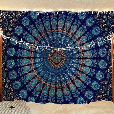 China Simple Customized Print 100% Indian Egyptian Mandala Wall Hanging Tapestry Digitally Printed Polyester Fabric 3D Tapestry for sale