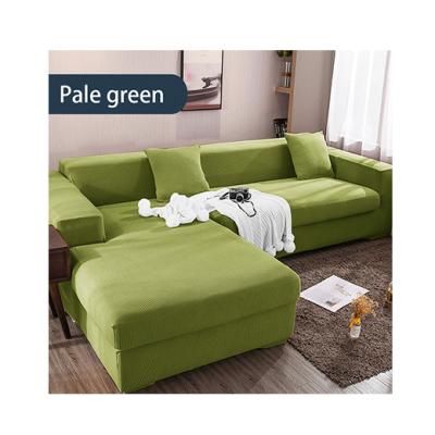 China Plaid household decoration protect elastic stretch sofa covers modern L-shaped sofa cover corner to thicken knitted sofa cover for sale