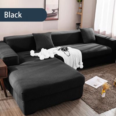 China Plaid Home Decor Quality Knitted Single Full Stretch Sofa Blanket L-shaped Sectional Sofa Cover Corner Sofa Cover for sale