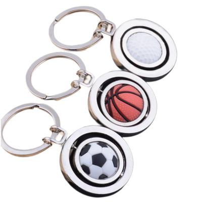 China Souvenir Gifts Promotion Customized 3d Football Metal Key Chain Charms for sale