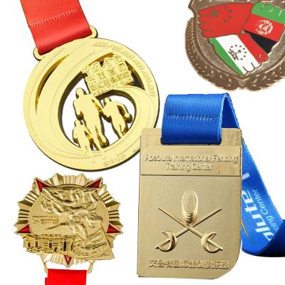 China Europe Manufacturer No Minimum Virtual Race Custom 3d Runner Fun Metal Finisher Event 5k 10k Event 5k 10k Medals With Ribbon for sale