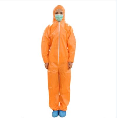 China Hospital Disposable Nonwoven Red Coverall With Hood And Front Zipper In CE, -, ISO13485 Standard for sale