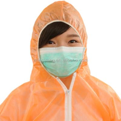 China Orange disposable hospital CPE coverall, disposable overalls without boots, white disposable pp coveralls for sale