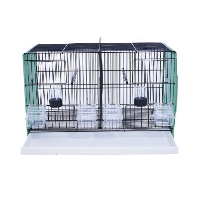 China Cheapest Ornamental Cage Stocked Breeding Canary Foldable Bird Cage With Tray for sale