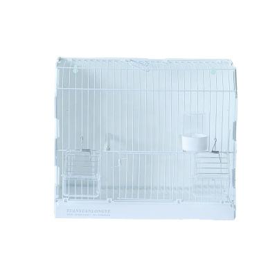 China Viable Large White Metal Wire Parrot Bird Pet Breeding Display Cage For Sale for sale