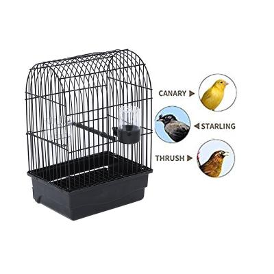 China Small bird parrot display cage breathable popular black dome small birdcage for sale for sale