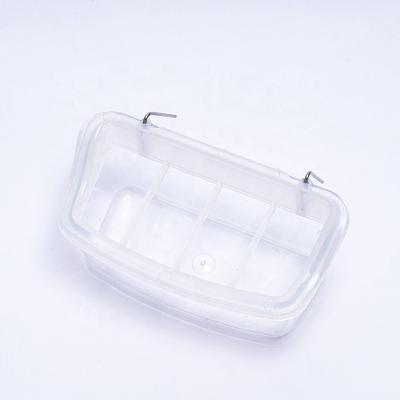 China High Quality Breathable Acrylic Food Box Parrot Bird Cage Bird Cage Anti-splash Water Feeder for sale