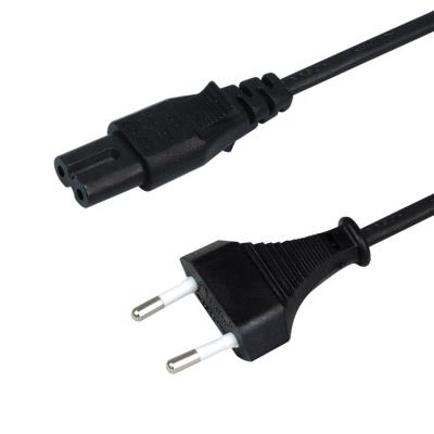 China Hot Selling Home Appliance European VDE Approval 2 Pin 2.5A 250V AC Power Cord With IEC C7 Connector for sale