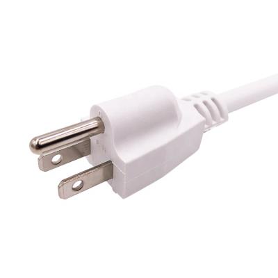 China A.W.G. White Universal AC Power Cord Home Appliance America 3 Prong 125v 14 Prong for sale