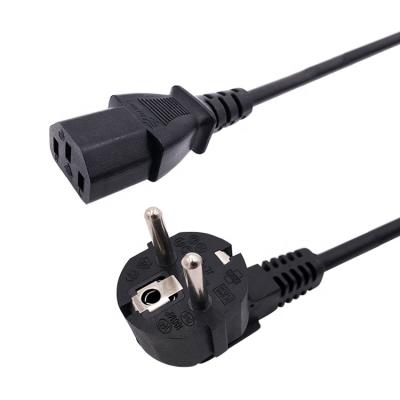 China Universal Home Appliance Germany 3 Pin Electrical Plug Replacement Computer Printer Power Cord for sale