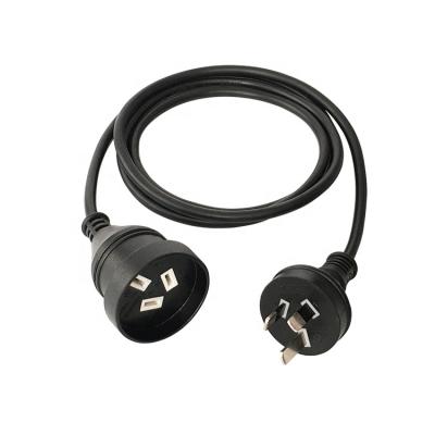 China 10A australia electric male plug saa residential / general purpose power cable 3 pin and female plug for sale