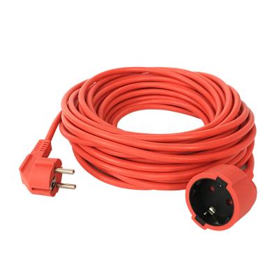 China German Home Appliance European Standard 3 Pin Schuko Plug Male To Female Rechargeable AC Power Extension Cord for sale